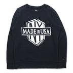 HILFIGER DENIM (TOMMY HILFIGER) NY Print Sweatshirt L Black people's place original Made in Turkey