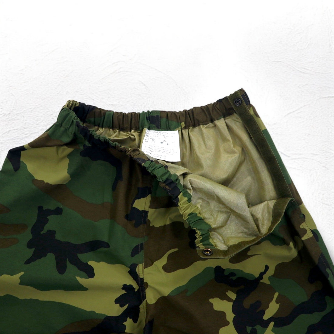 Vintage 90s Italian Army Tech Pants E.I. 90年代 イタリア軍 ミリタリー ナイロンパンツ レインパンツ M カーキ ウッドランド カモフラ 防水