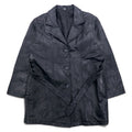 日本然リトテ-古着オンライン-90年代 ツギハギジャン レザーコート XL ブラック レザー パッチワーク ベルト付き-