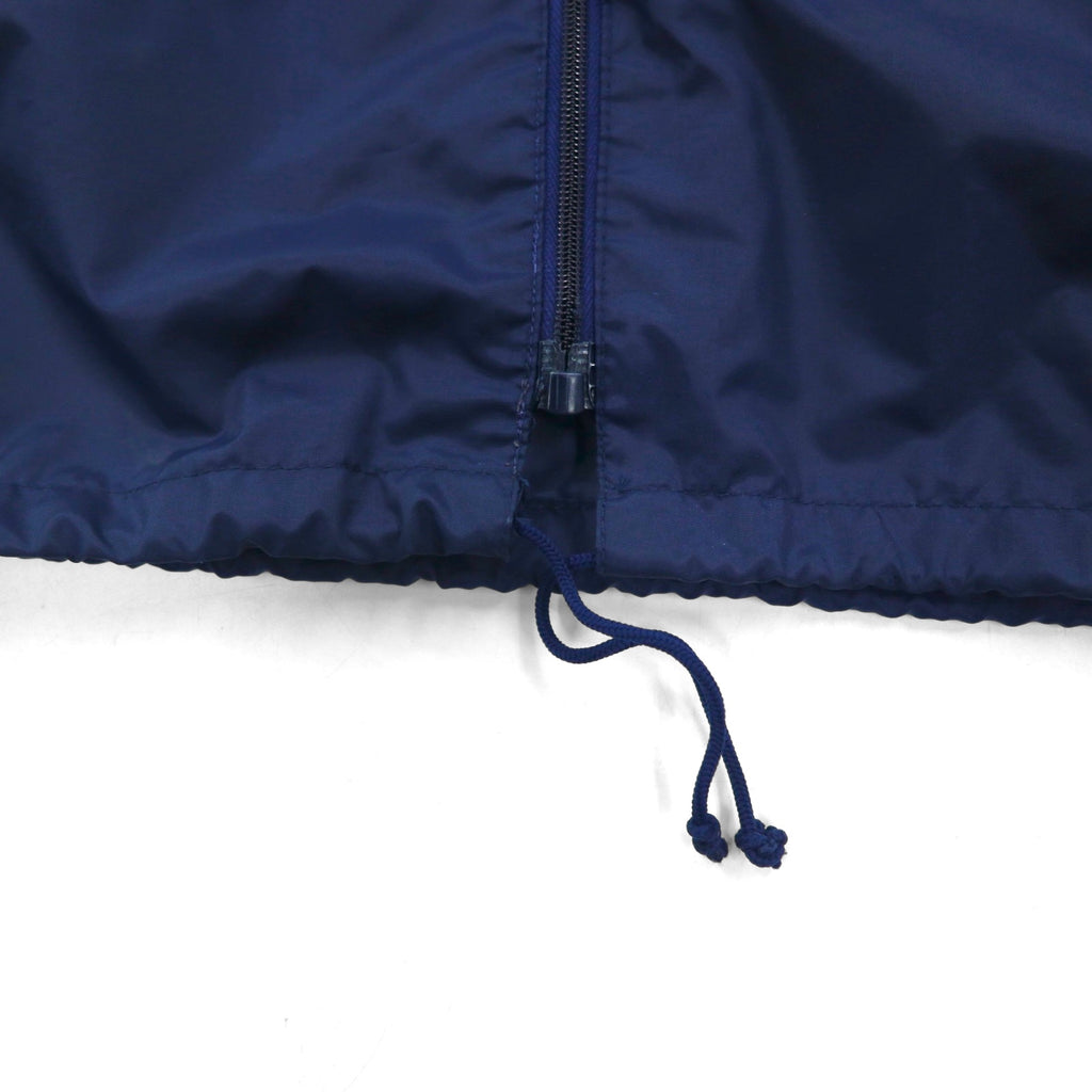 Adidas 1970s Nylon Parka Jacket, Size XL, Navy, with Hood Storage, Made in Former Yugoslavia