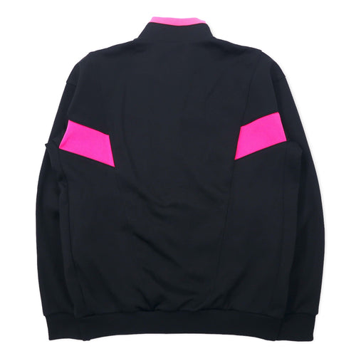 adidas 90s Descente Track Jacket Jersey XO Black Polyester Trefoil Logo Made in Japan