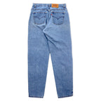 Levi's Made in Canada 90s 550 Relaxed Fit Tapered Denim Pants Size 32 Blue Cotton Zipper Fly Button Back 217 59550-4891