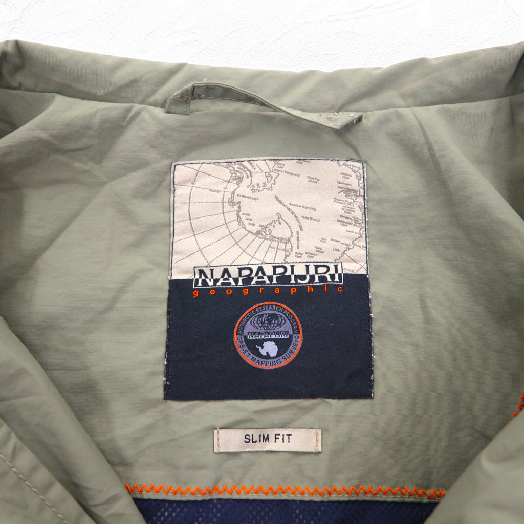 NAPAPIJRI ウインドブレーカー フライトジャケット XXL ベージュ 防水 メッシュライナー N0YHBW