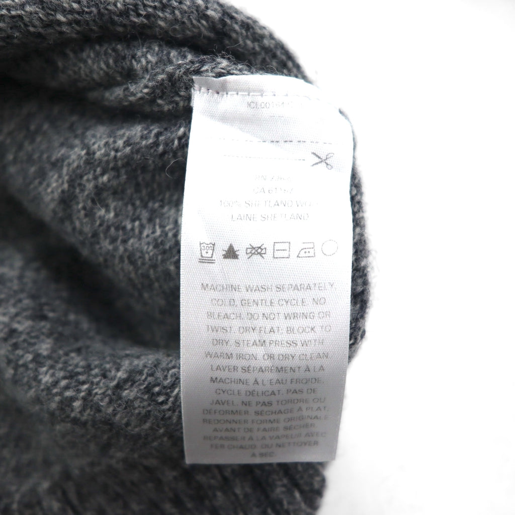 PENDLETON Shetland Wool Crew Neck Knit Sweater, Size L, Gray, SHETLAND WASHABLE WOOL AF632-61322