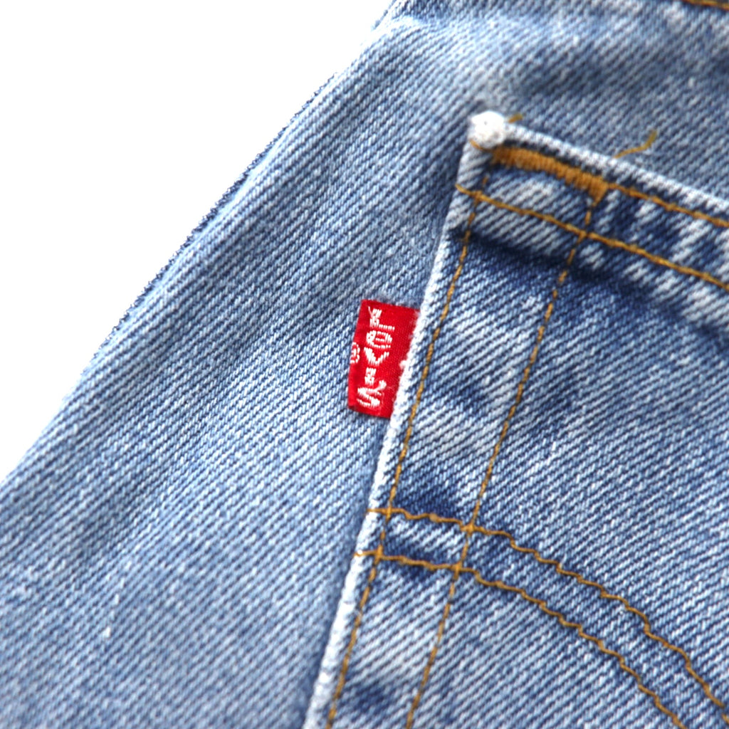 Levi's Made in Canada 90s 550 Relaxed Fit Tapered Denim Pants Size 32 Blue Cotton Zipper Fly Button Back 217 59550-4891