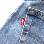 Levi's Made in Canada 90s 550 Relaxed Fit Tapered Denim Pants Size 32 Blue Cotton Zipper Fly Button Back 217 59550-4891