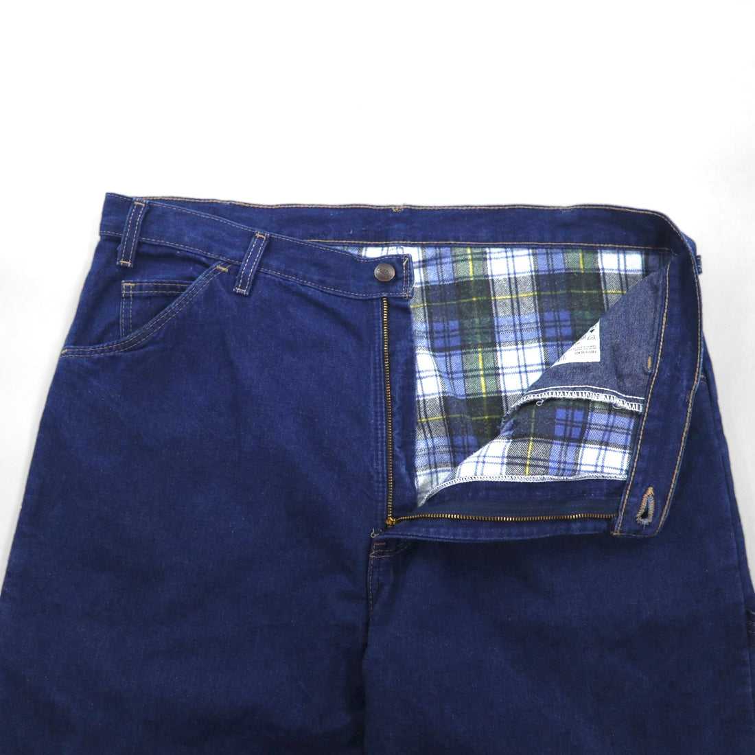 Dickies Painter Denim Pants, Size XL, Indigo, Blue Cotton, Check Lining, 59294, Made in Mexico