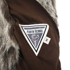 90s Vintage Faux Shearling Coat MARVIN RICHARDS Shearling Coat M Brown Polyester Faux Eco Fur