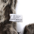 90s Vintage Faux Shearling Coat MARVIN RICHARDS Shearling Coat M Brown Polyester Faux Eco Fur
