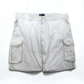 Polo by Ralph Lauren 90s Oversized Polo Chino Baggy Short Cargo Pants, 3XL, White, Knee-Length
