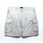 Polo by Ralph Lauren 90s Oversized Polo Chino Baggy Short Cargo Pants, 3XL, White, Knee-Length