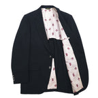 70s The JC Penney Comfort Blazer 2B Tailored Jacket Blazer L Black Polyester
