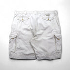 Polo by Ralph Lauren 90s Oversized Polo Chino Baggy Short Cargo Pants, 3XL, White, Knee-Length