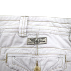 Polo by Ralph Lauren 90s Oversized Polo Chino Baggy Short Cargo Pants, 3XL, White, Knee-Length