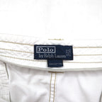 Polo by Ralph Lauren 90s Oversized Polo Chino Baggy Short Cargo Pants, 3XL, White, Knee-Length