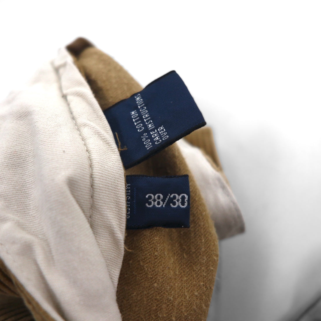 Polo Ralph Lauren 90s Wide Corduroy Pants, XL, Beige, Tapered