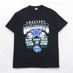 Vintage 90s USA Made T-Shirt anvil 90s USA Made NFL Print T-Shirt XL Black DALLAS COWBOYS