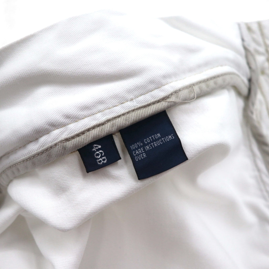 Polo by Ralph Lauren 90s Oversized Polo Chino Baggy Short Cargo Pants, 3XL, White, Knee-Length