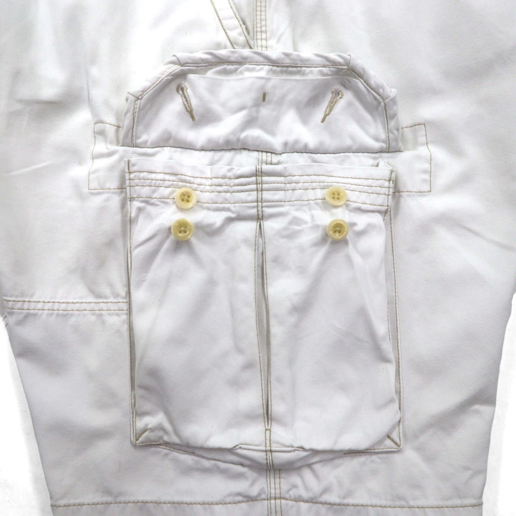 Polo by Ralph Lauren 90s Oversized Polo Chino Baggy Short Cargo Pants, 3XL, White, Knee-Length