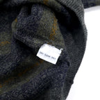 YVES SAINT LAURENT pour homme knit sweater M gray all over pattern check wool old