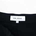 VAINL ARCHIVE タック ワイド スラックスパンツ S ネイビー ウール 2216022 日本製