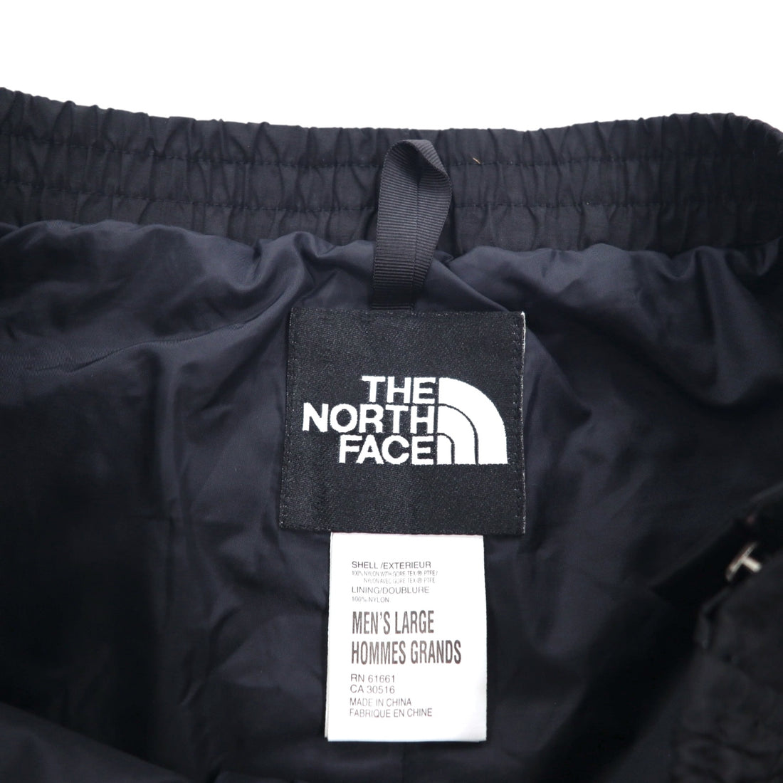 THE NORTH FACE GORE-TEX Shell Pants, Outdoor Rain Pants, Size L, Black, Waterproof, Side Zip