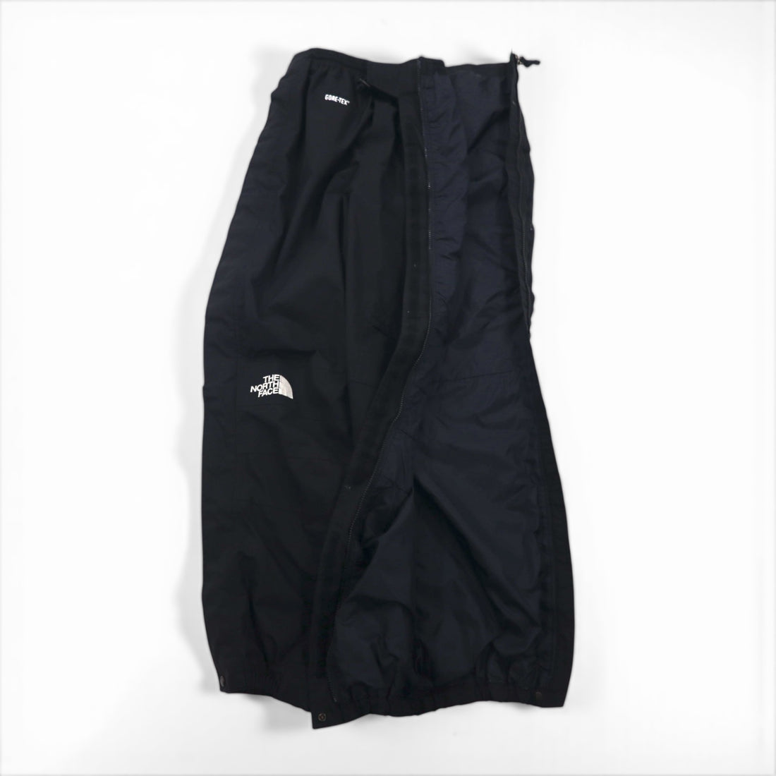 THE NORTH FACE GORE-TEX Shell Pants, Outdoor Rain Pants, Size L, Black, Waterproof, Side Zip