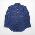 Polo Jeans Co. Ralph Lauren 90s Denim Work Shirt, Size M, Indigo, Double Pocket, LM237