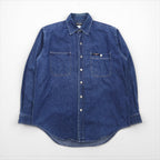 Polo Jeans Co. Ralph Lauren 90s Denim Work Shirt, Size M, Indigo, Double Pocket, LM237