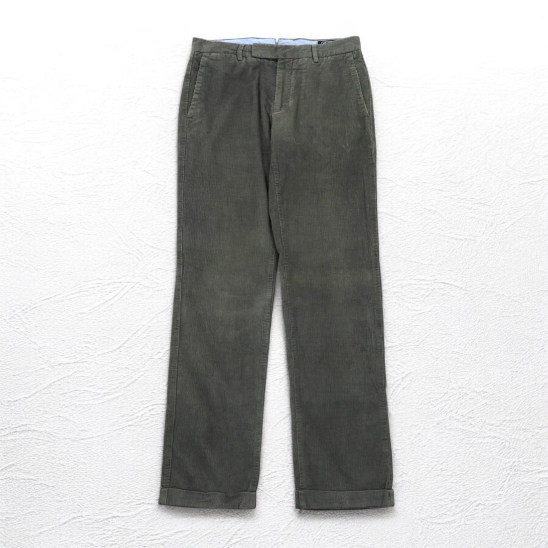 Polo by Ralph Lauren Corduroy Slacks Pants M Grey FINE EUROPEAN TAILORING