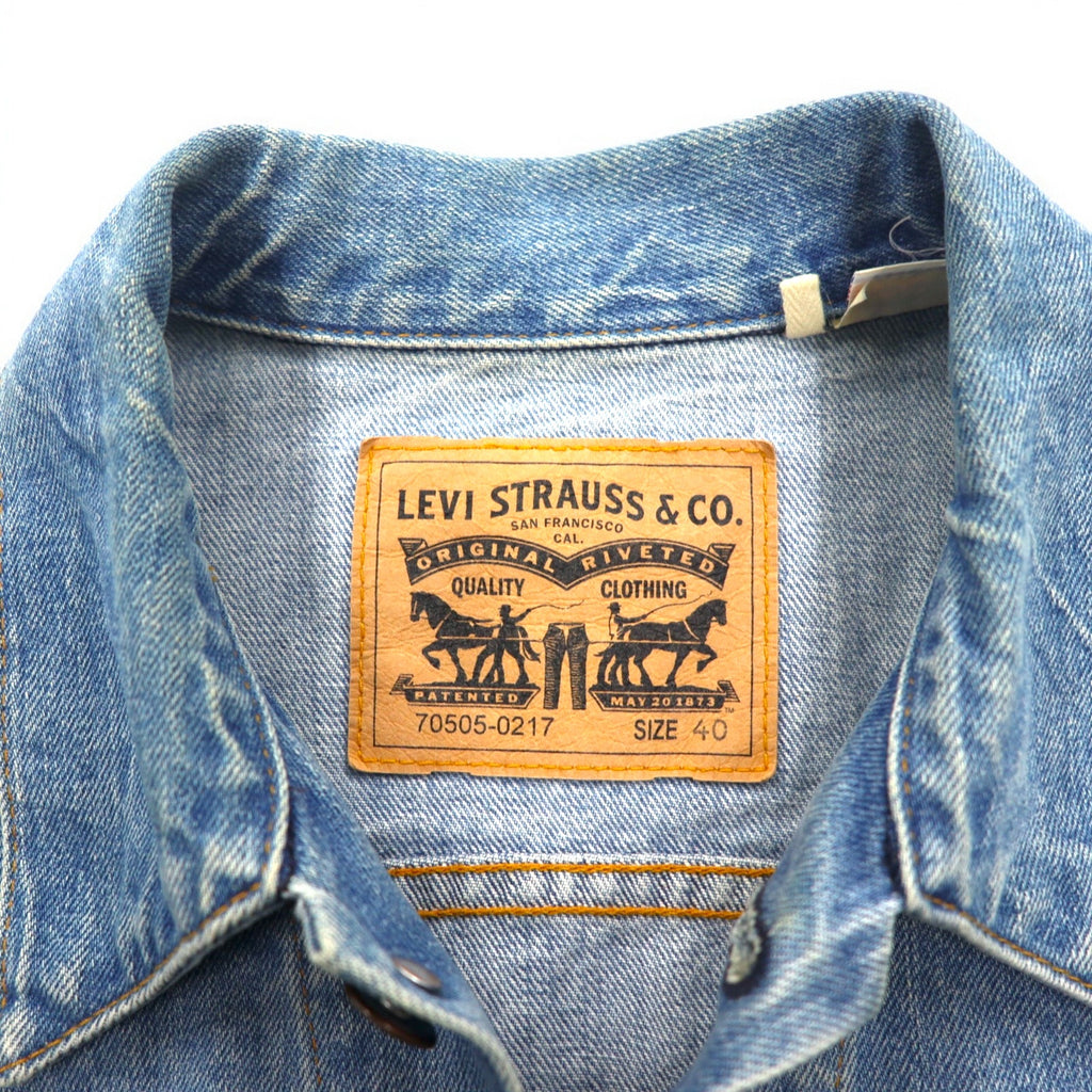 LEVI'S VINTAGE CLOTHING (LVC) USA made 1970s Reproduction 3rd Type Denim Jacket G-Jean M Blue Orange Tab 72351-0003