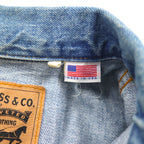 LEVI'S VINTAGE CLOTHING (LVC) USA made 1970s Reproduction 3rd Type Denim Jacket G-Jean M Blue Orange Tab 72351-0003
