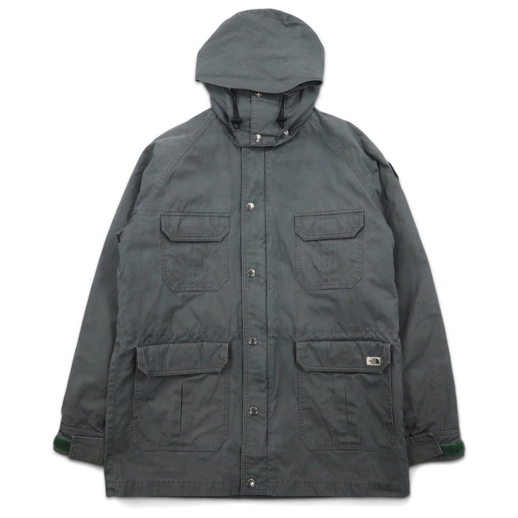 日本然リトテ-古着オンライン-THE NORTH FACE フード着脱式 マウンテンパーカー M カーキ コットン ダブルジップ ジップインジップ搭載 NY-2153-
