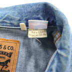 LEVI'S VINTAGE CLOTHING (LVC) USA made 1970s Reproduction 3rd Type Denim Jacket G-Jean M Blue Orange Tab 72351-0003