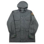 THE NORTH FACE detachable hood mountain parka M khaki cotton double zip zip-in-zip NY-2153
