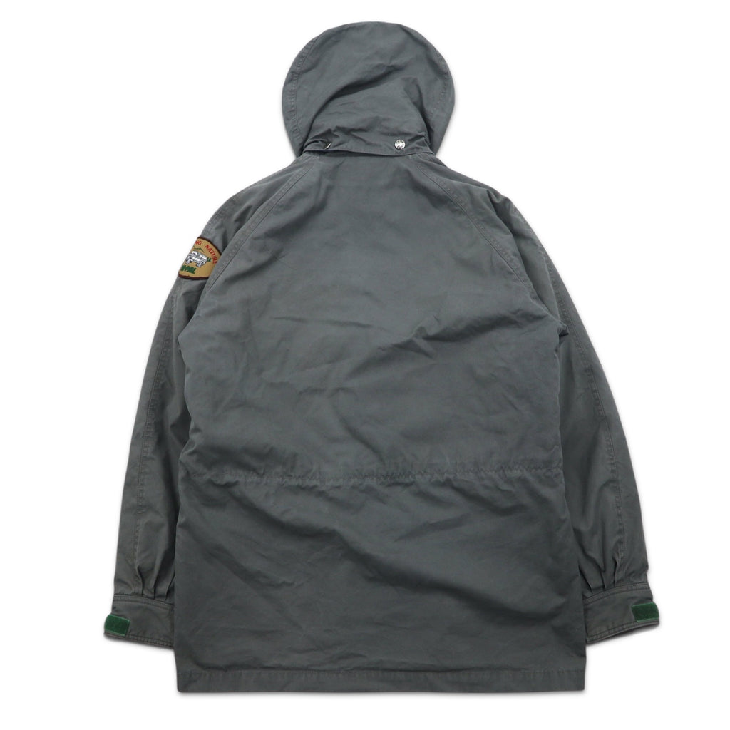 THE NORTH FACE detachable hood mountain parka M khaki cotton double zip zip-in-zip NY-2153