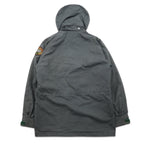THE NORTH FACE detachable hood mountain parka M khaki cotton double zip zip-in-zip NY-2153