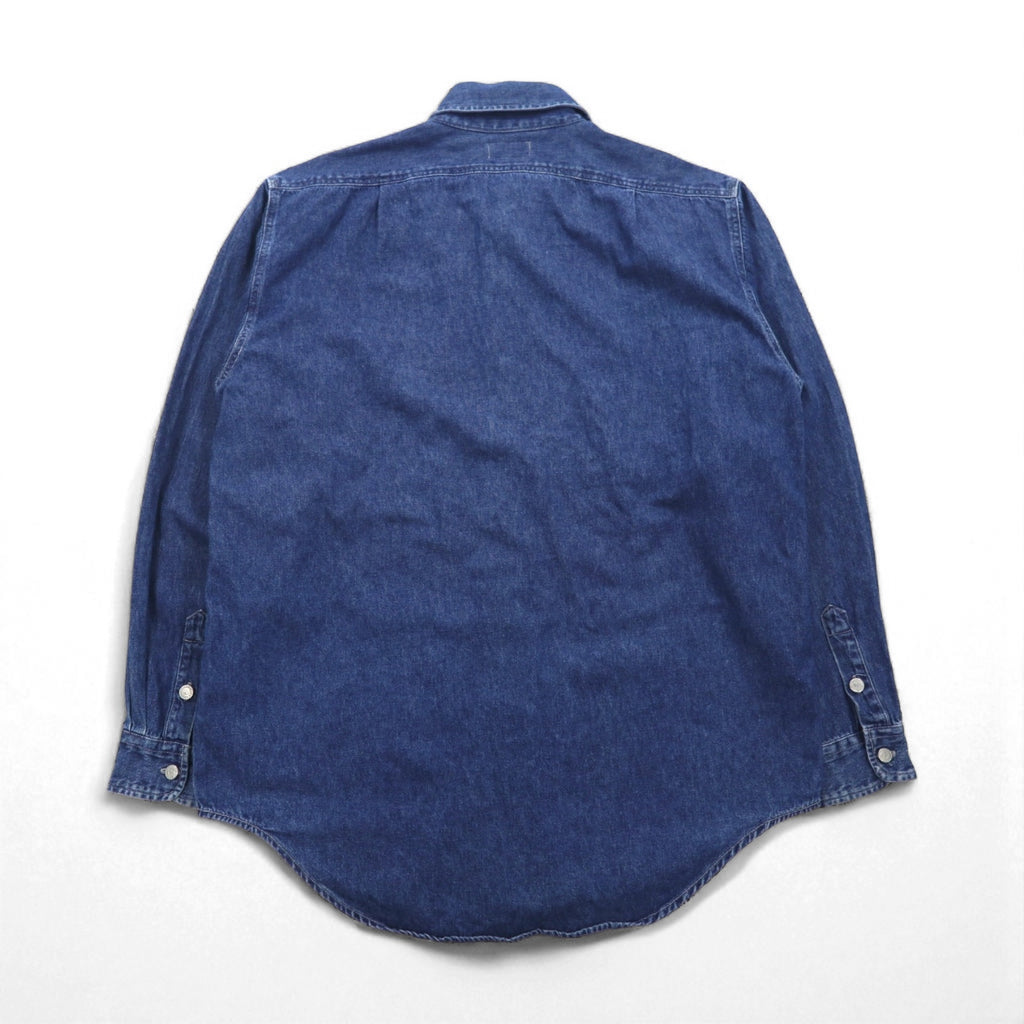Polo Jeans Co. Ralph Lauren 90s Denim Work Shirt, Size M, Indigo, Double Pocket, LM237