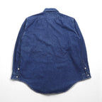 Polo Jeans Co. Ralph Lauren 90s Denim Work Shirt, Size M, Indigo, Double Pocket, LM237