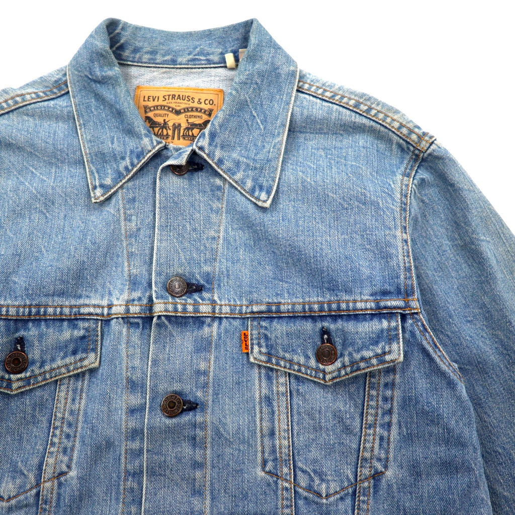 LEVI'S VINTAGE CLOTHING (LVC) USA made 1970s Reproduction 3rd Type Denim Jacket G-Jean M Blue Orange Tab 72351-0003