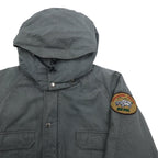 THE NORTH FACE detachable hood mountain parka M khaki cotton double zip zip-in-zip NY-2153