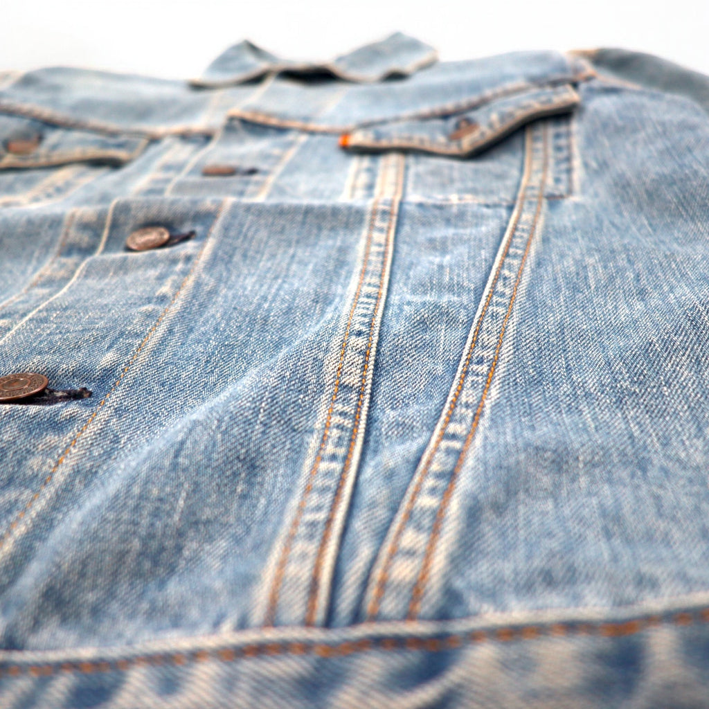 LEVI'S VINTAGE CLOTHING (LVC) USA made 1970s Reproduction 3rd Type Denim Jacket G-Jean M Blue Orange Tab 72351-0003
