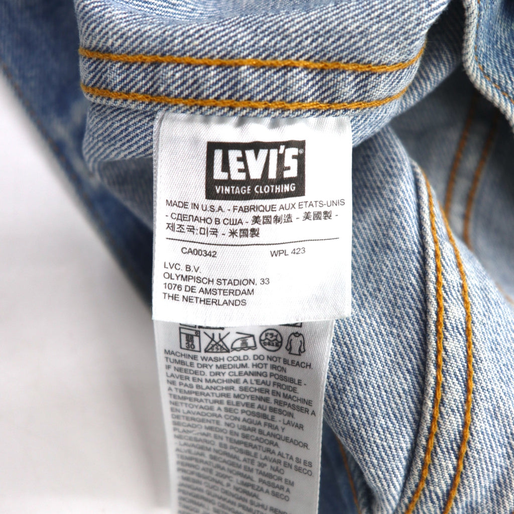LEVI'S VINTAGE CLOTHING (LVC) USA made 1970s Reproduction 3rd Type Denim Jacket G-Jean M Blue Orange Tab 72351-0003