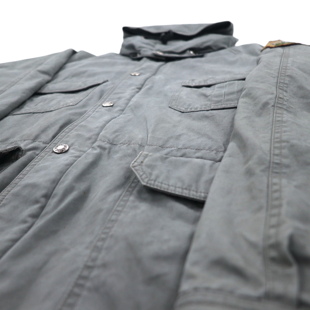 THE NORTH FACE detachable hood mountain parka M khaki cotton double zip zip-in-zip NY-2153