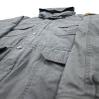 THE NORTH FACE detachable hood mountain parka M khaki cotton double zip zip-in-zip NY-2153