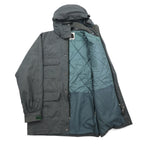 THE NORTH FACE detachable hood mountain parka M khaki cotton double zip zip-in-zip NY-2153