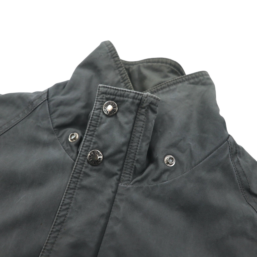 THE NORTH FACE detachable hood mountain parka M khaki cotton double zip zip-in-zip NY-2153