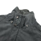 THE NORTH FACE detachable hood mountain parka M khaki cotton double zip zip-in-zip NY-2153