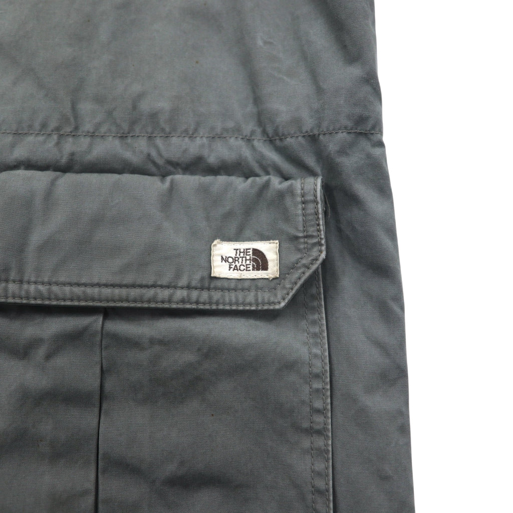 THE NORTH FACE detachable hood mountain parka M khaki cotton double zip zip-in-zip NY-2153