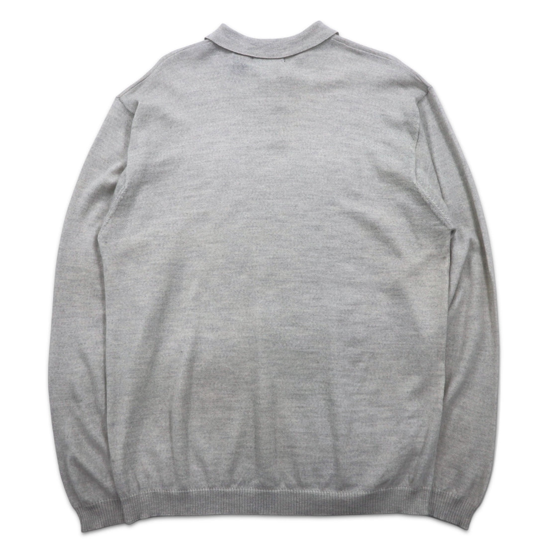 consensus merino wool knit polo shirt sweater XL grey wool unused